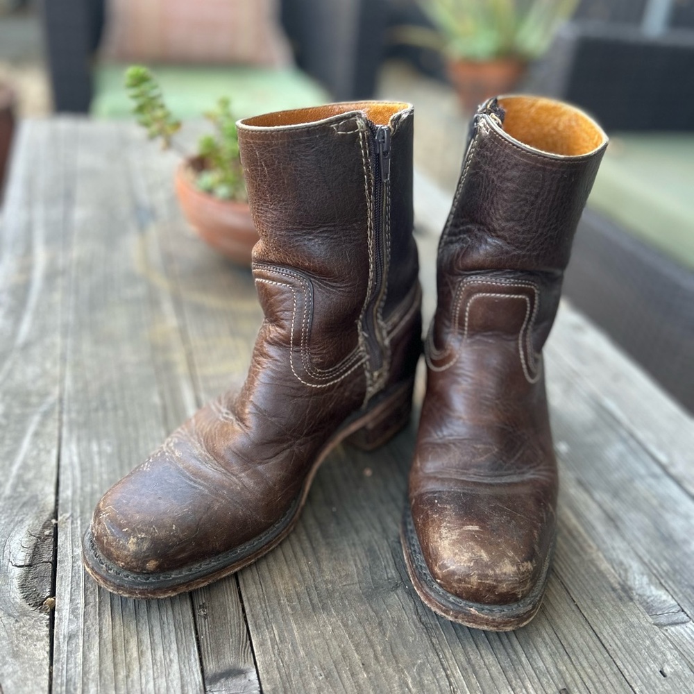 Frye short campus boots